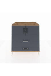 Kronos Şifonyer 2 Raflı 2 Çekmeceli 2 Kapaklı 88x59x96 Çam-Antrasit