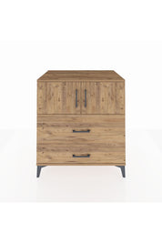 Kronos Şifonyer 2 Raflı 2 Çekmeceli 2 Kapaklı 88x59x96 Çam-Çam