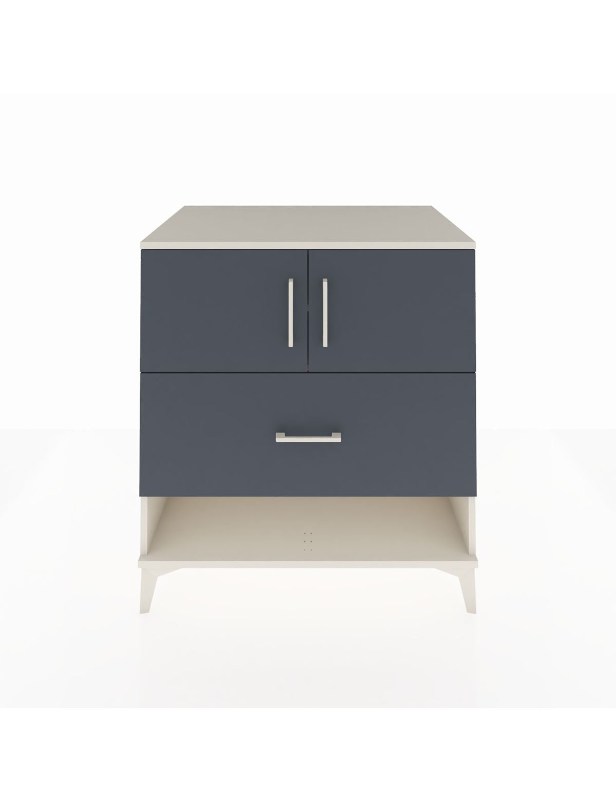 Kronos Şifonyer 2 Raflı Tek Çekmeceli 2 Kapaklı 88x59x96 Aytaşı-Antrasit