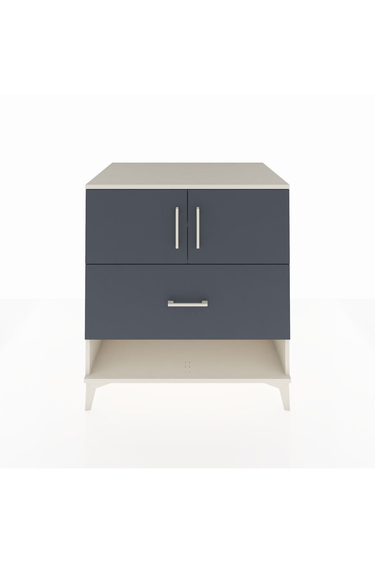 Kronos Şifonyer 2 Raflı Tek Çekmeceli 2 Kapaklı 88x59x96 Aytaşı-Antrasit