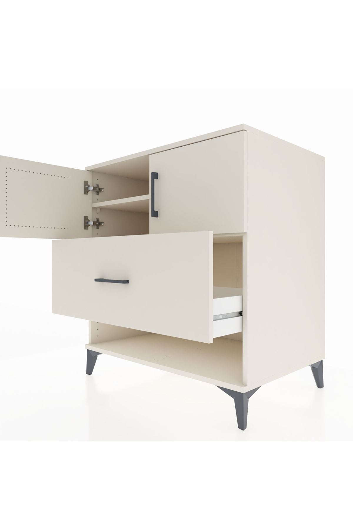 Kronos Şifonyer 2 Raflı Tek Çekmeceli 2 Kapaklı 88x59x96 Aytaşı-Aytaşı