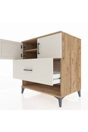 Kronos Şifonyer 2 Raflı Tek Çekmeceli 2 Kapaklı 88x59x96 Çam-Aytaşı