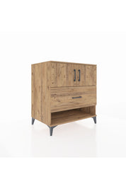 Kronos Şifonyer 2 Raflı Tek Çekmeceli 2 Kapaklı 88x59x96 Çam-Çam