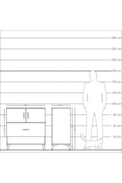 Kronos Şifonyer 2 Raflı Tek Çekmeceli 2 Kapaklı 88x59x96 Çam-Çam