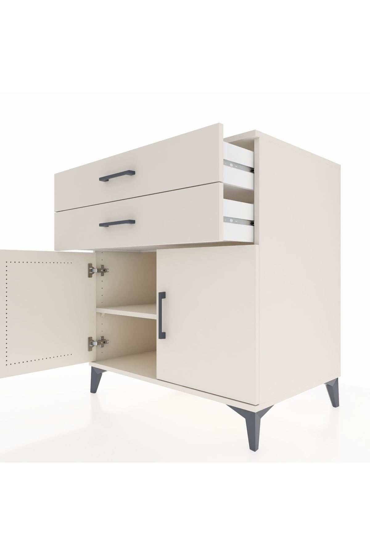 Kronos Şifonyer Tek Raflı 2 Çekmeceli 2 Kapaklı 88x59x96 Aytaşı-Aytaşı