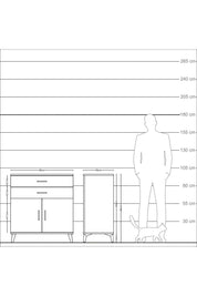 Kronos Şifonyer Tek Raflı 2 Çekmeceli 2 Kapaklı 88x59x96 Aytaşı-Aytaşı