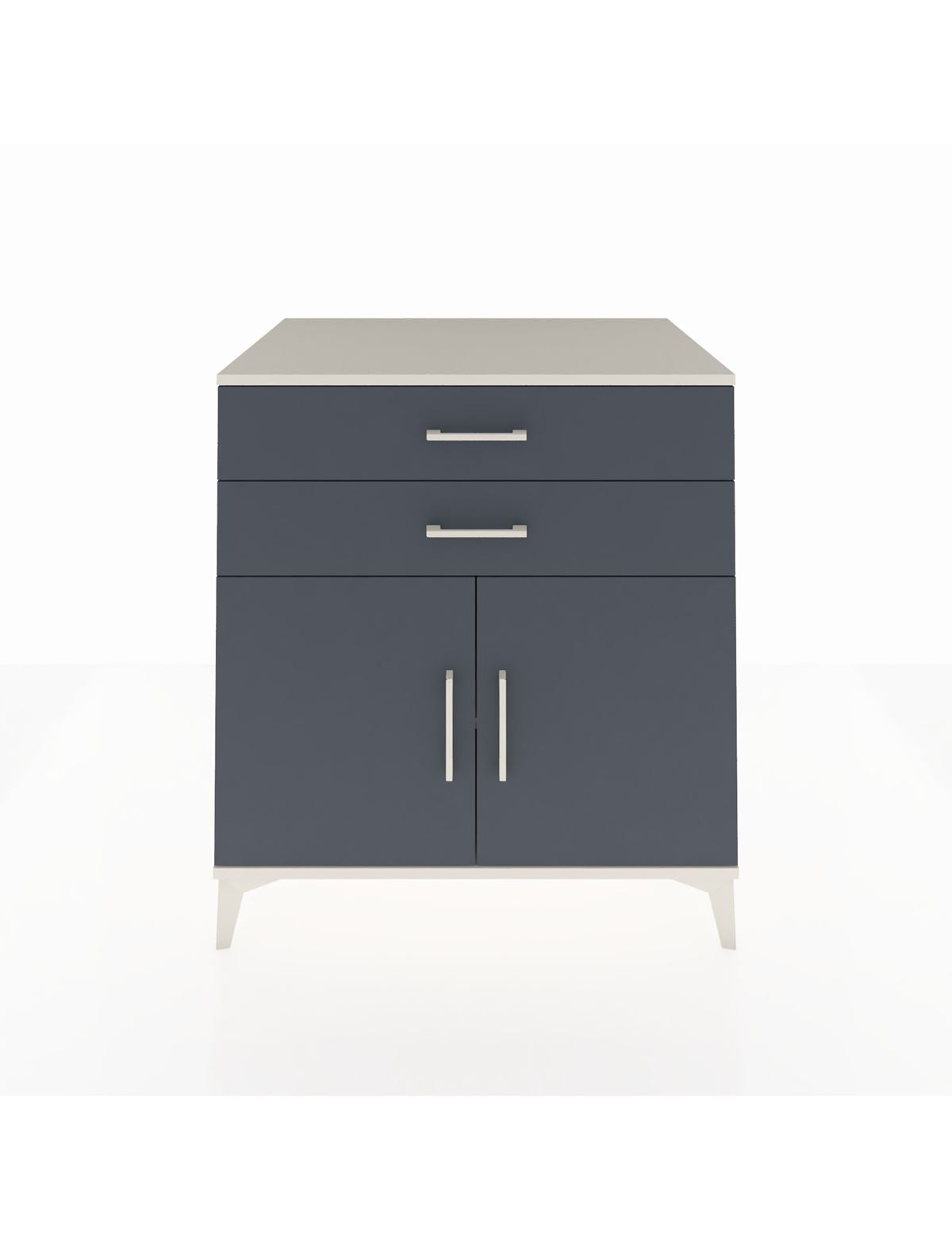 Kronos Şifonyer Tek Raflı 2 Çekmeceli 2 Kapaklı 88x59x96 Aytaşı-Antrasit