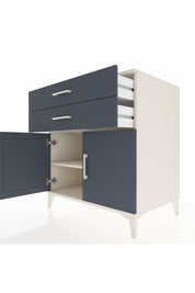 Kronos Şifonyer Tek Raflı 2 Çekmeceli 2 Kapaklı 88x59x96 Aytaşı-Antrasit