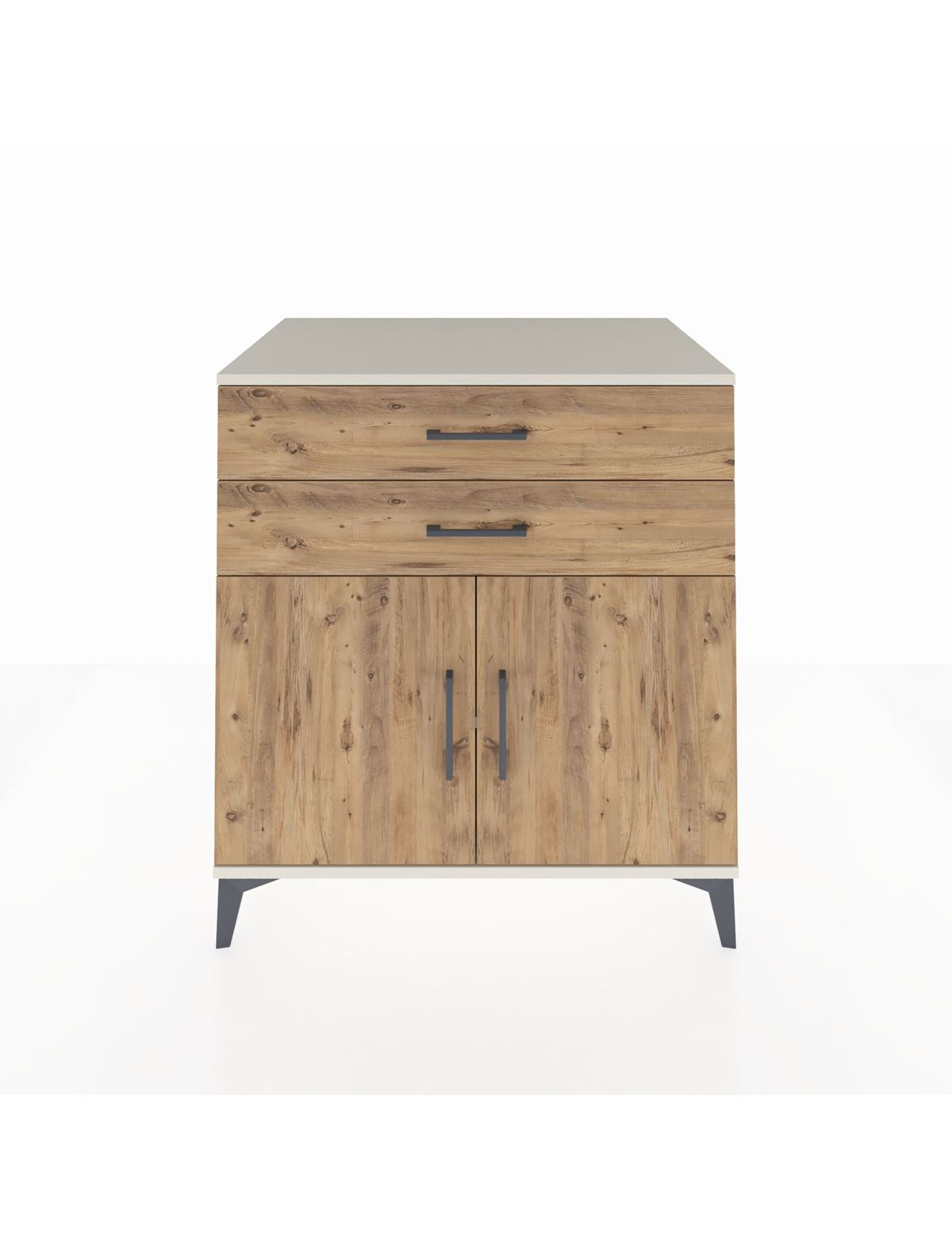 Kronos Şifonyer Tek Raflı 2 Çekmeceli 2 Kapaklı 88x59x96 Aytaşı-Çam