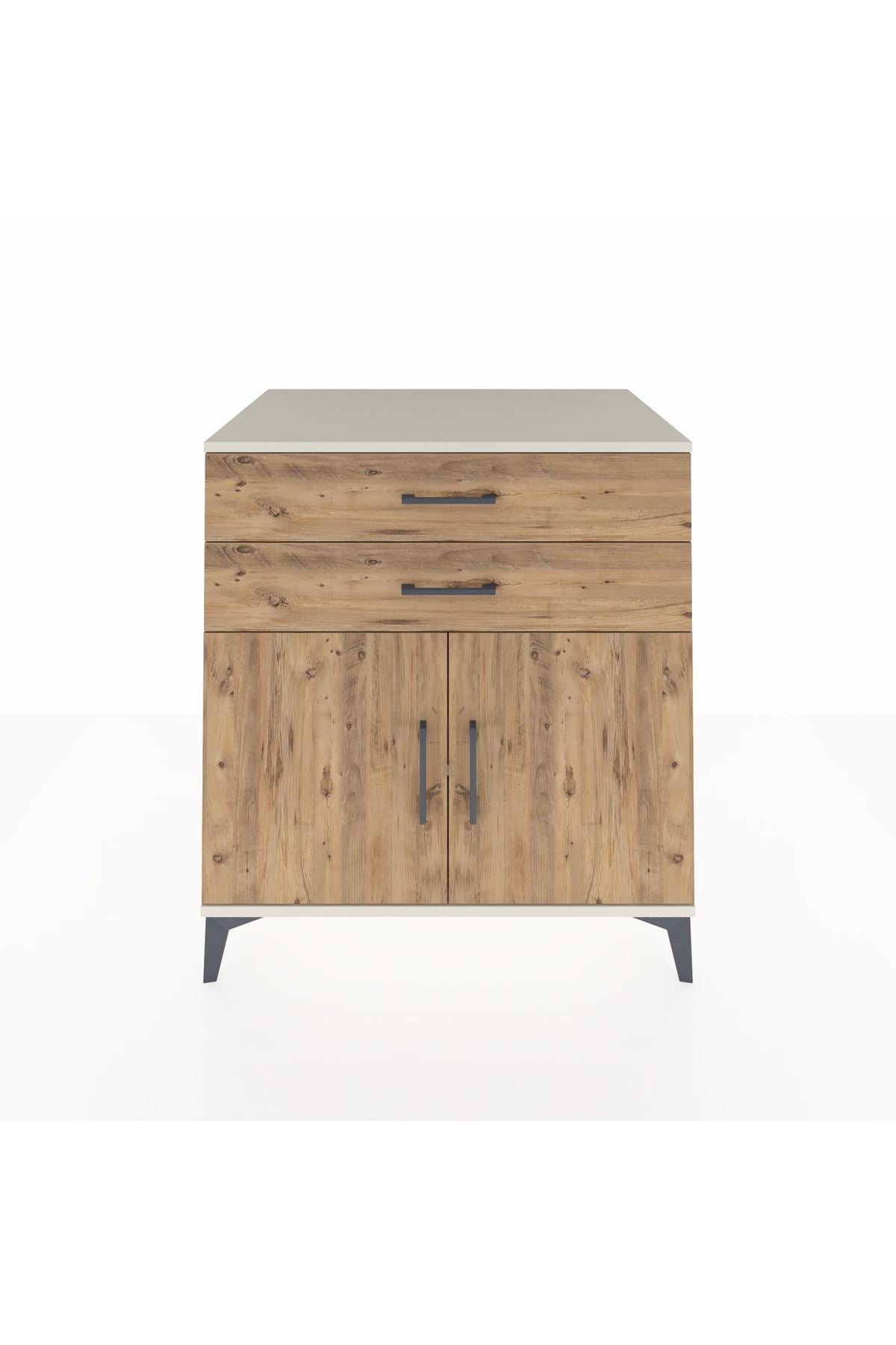 Kronos Şifonyer Tek Raflı 2 Çekmeceli 2 Kapaklı 88x59x96 Aytaşı-Çam