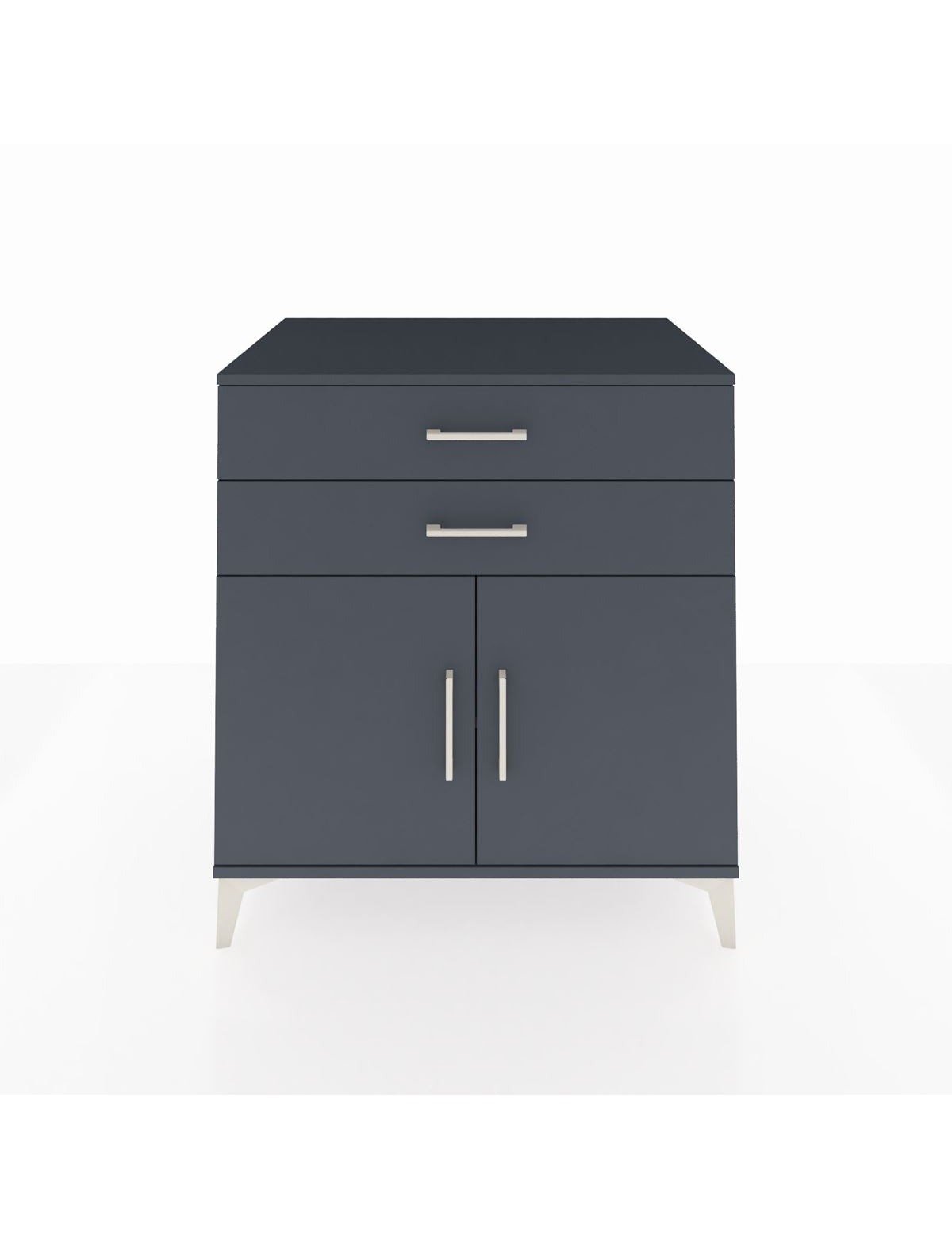 Kronos Şifonyer Tek Raflı 2 Çekmeceli 2 Kapaklı 88x59x96 Antrasit-Antrasit