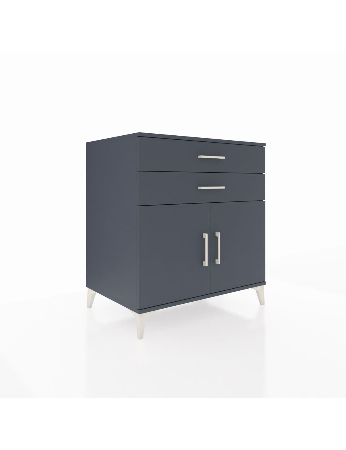 Kronos Şifonyer Tek Raflı 2 Çekmeceli 2 Kapaklı 88x59x96 Antrasit-Antrasit