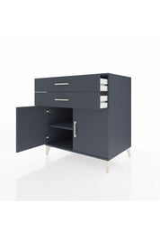 Kronos Şifonyer Tek Raflı 2 Çekmeceli 2 Kapaklı 88x59x96 Antrasit-Antrasit