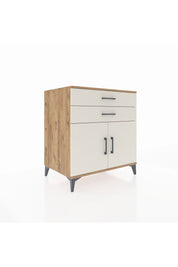 Kronos Şifonyer Tek Raflı 2 Çekmeceli 2 Kapaklı 88x59x96 Çam-Aytaşı