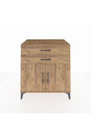 Kronos Şifonyer Tek Raflı 2 Çekmeceli 2 Kapaklı 88x59x96 Çam-Çam