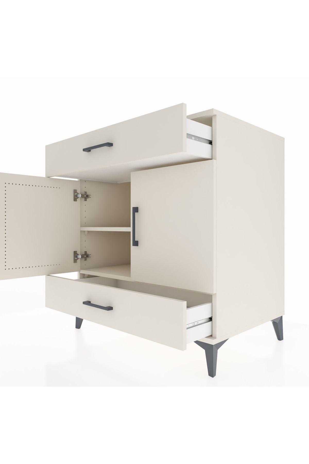 Kronos Şifonyer 2 Raflı 2 Çekmeceli 2 Kapaklı 88x59x96 Aytaşı-Aytaşı