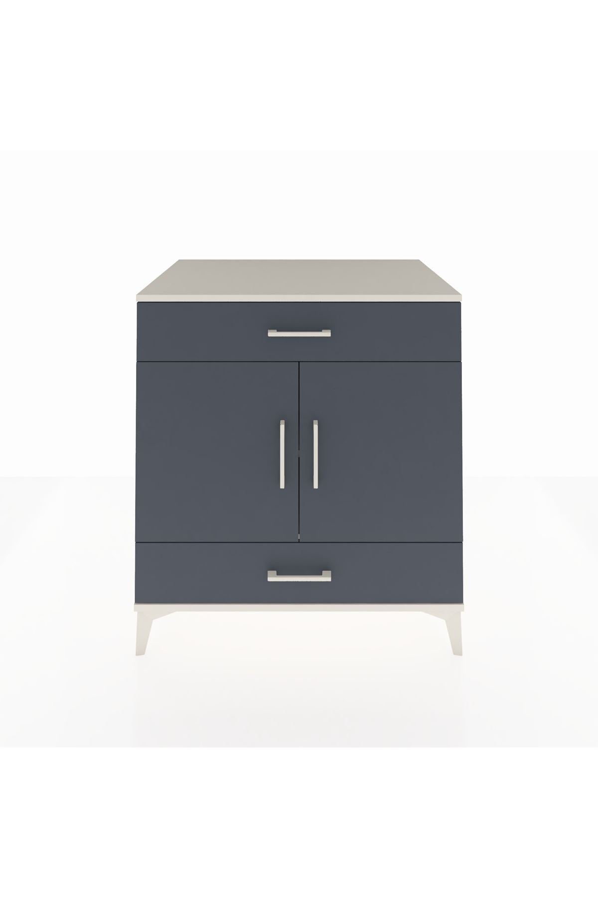 Kronos Şifonyer 2 Raflı 2 Çekmeceli 2 Kapaklı 88x59x96 Aytaşı-Antrasit