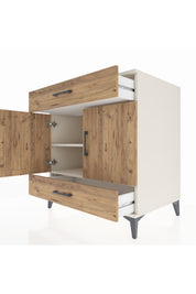 Kronos Şifonyer 2 Raflı 2 Çekmeceli 2 Kapaklı 88x59x96 Aytaşı-Çam