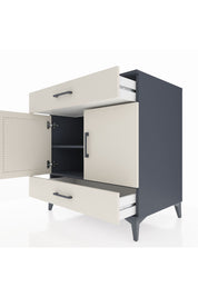 Kronos Şifonyer 2 Raflı 2 Çekmeceli 2 Kapaklı 88x59x96 Antrasit-Aytaşı