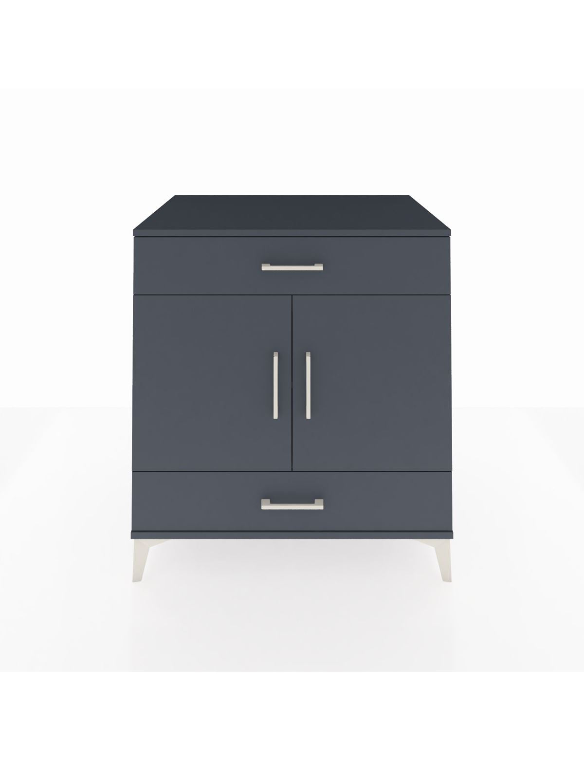 Kronos Şifonyer 2 Raflı 2 Çekmeceli 2 Kapaklı 88x59x96 Antrasit-Antrasit