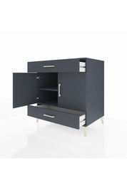 Kronos Şifonyer 2 Raflı 2 Çekmeceli 2 Kapaklı 88x59x96 Antrasit-Antrasit