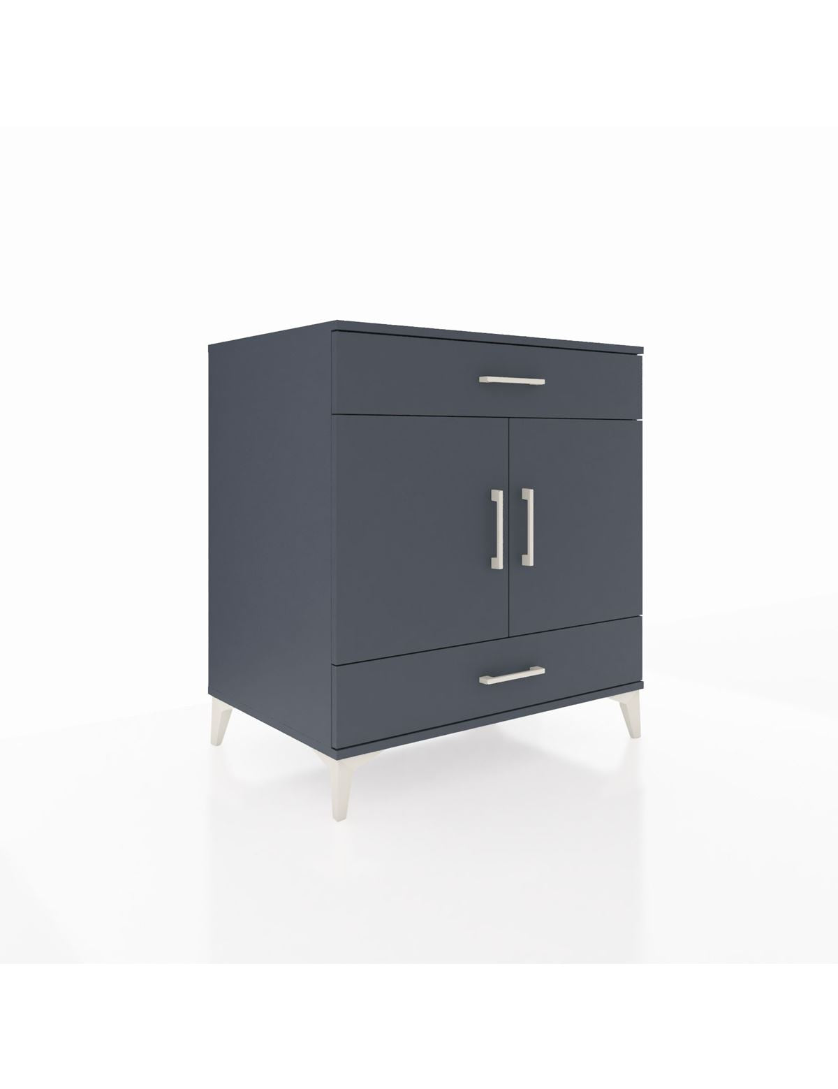 Kronos Şifonyer 2 Raflı 2 Çekmeceli 2 Kapaklı 88x59x96 Antrasit-Antrasit