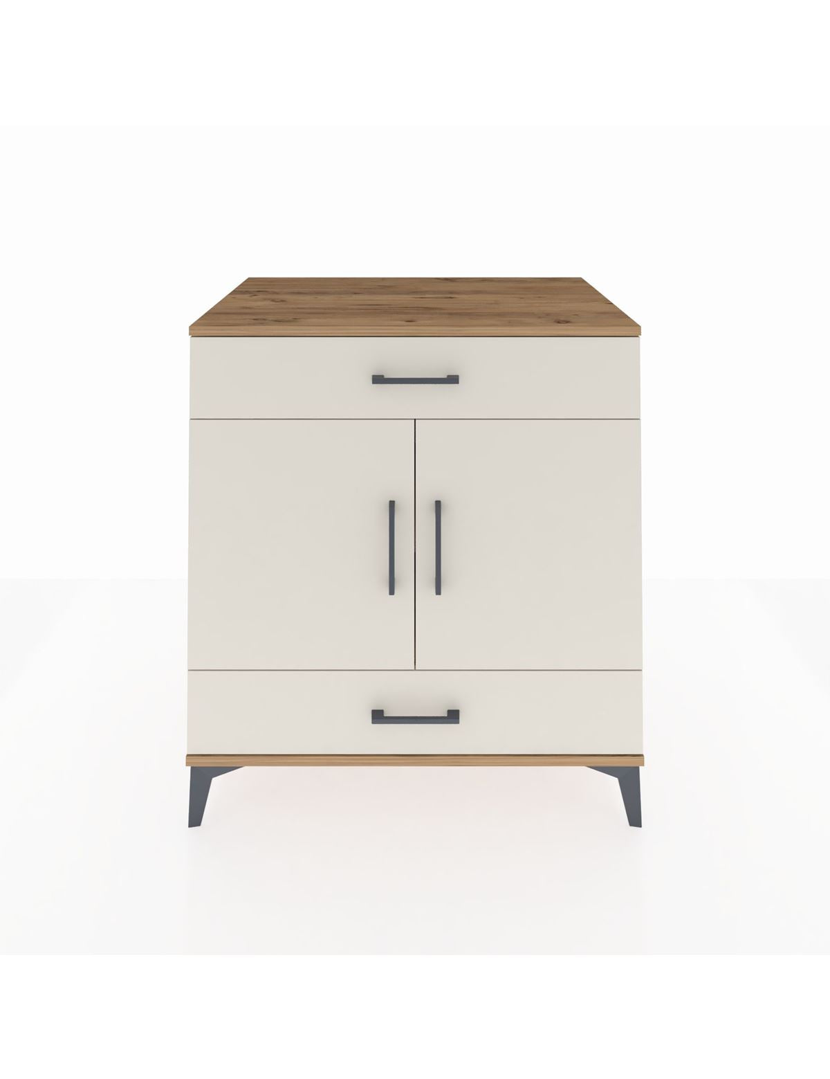 Kronos Şifonyer 2 Raflı 2 Çekmeceli 2 Kapaklı 88x59x96 Çam-Aytaşı