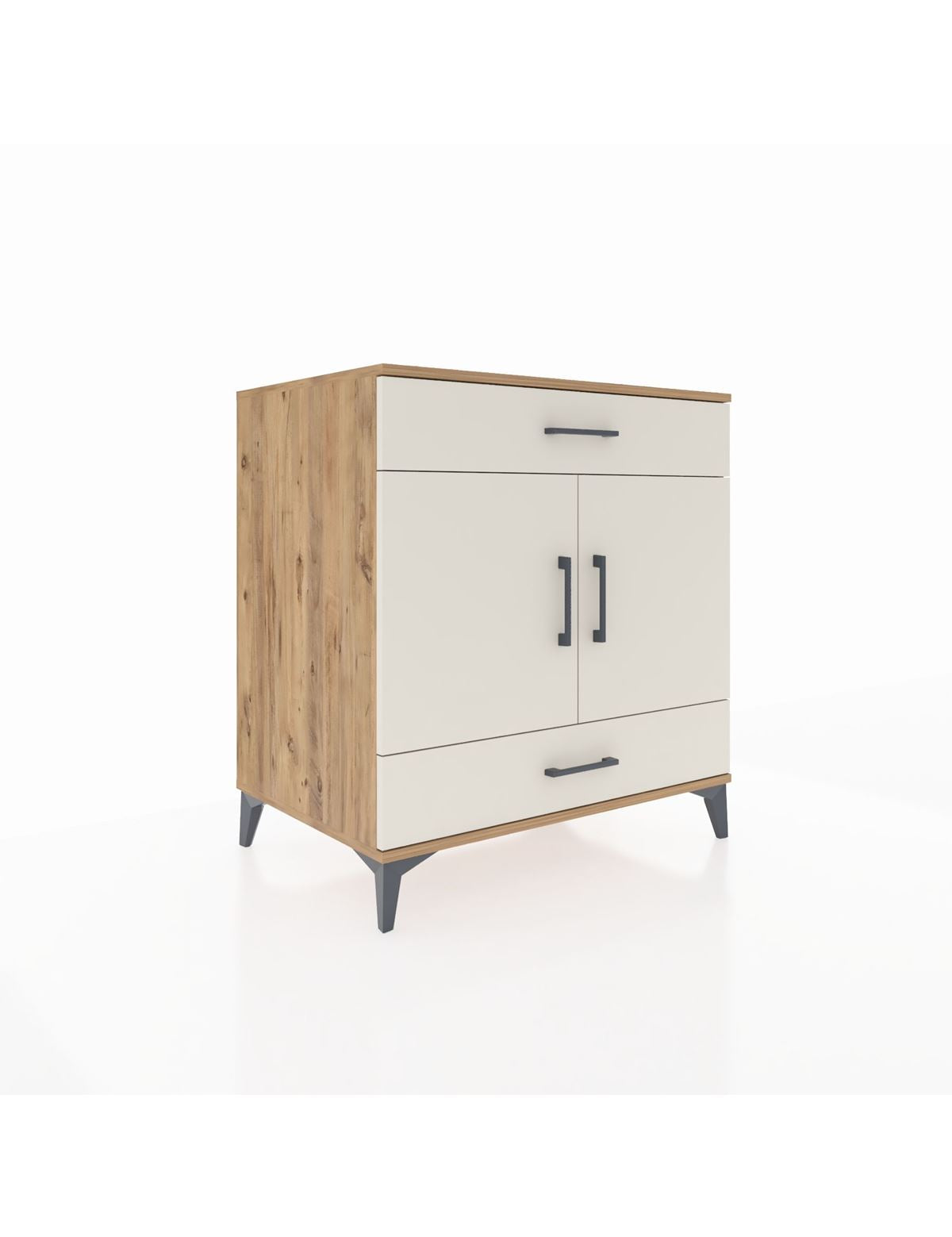 Kronos Şifonyer 2 Raflı 2 Çekmeceli 2 Kapaklı 88x59x96 Çam-Aytaşı