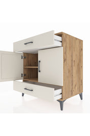 Kronos Şifonyer 2 Raflı 2 Çekmeceli 2 Kapaklı 88x59x96 Çam-Aytaşı