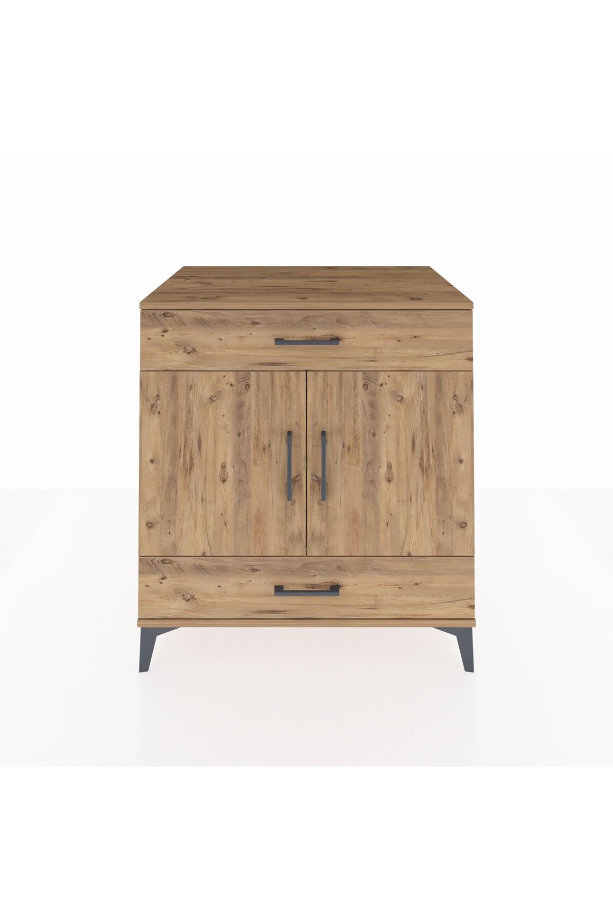 Kronos Şifonyer 2 Raflı 2 Çekmeceli 2 Kapaklı 88x59x96 Çam-Çam