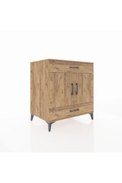 Kronos Şifonyer 2 Raflı 2 Çekmeceli 2 Kapaklı 88x59x96 Çam-Çam