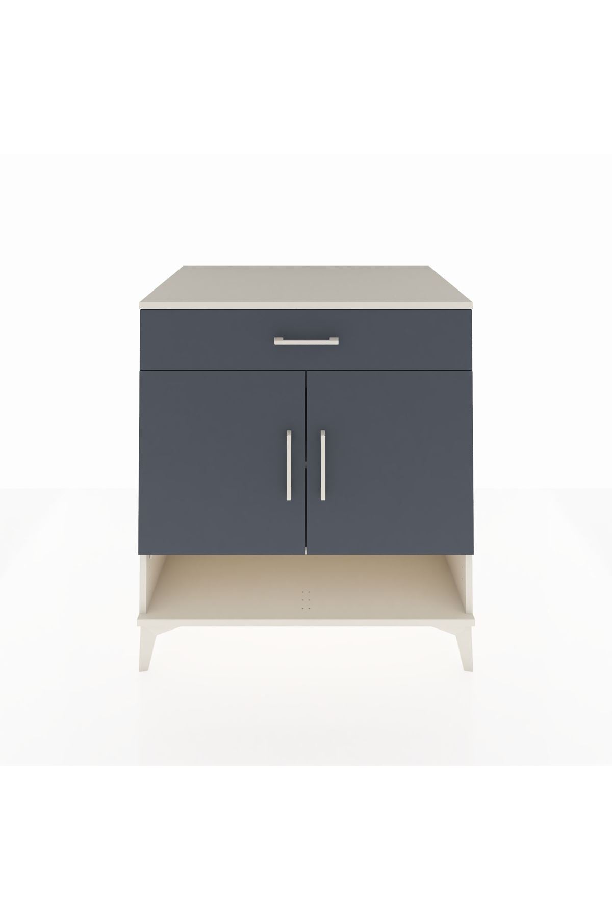 Kronos Şifonyer 2 Raflı Tek Çekmeceli 2 Kapaklı 88x59x96 Aytaşı-Antrasit