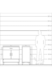 Kronos Şifonyer 2 Raflı Tek Çekmeceli 2 Kapaklı 88x59x96 Aytaşı-Aytaşı