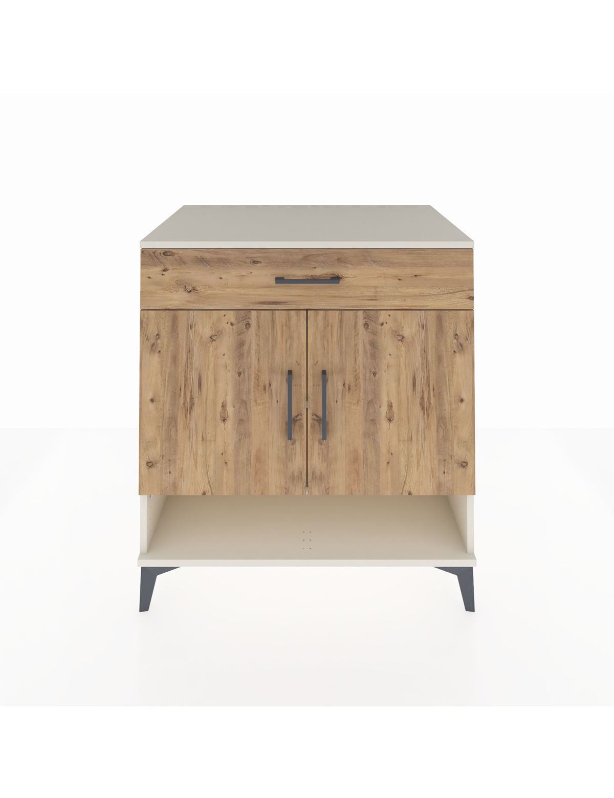 Kronos Şifonyer 2 Raflı Tek Çekmeceli 2 Kapaklı 88x59x96 Aytaşı-Çam