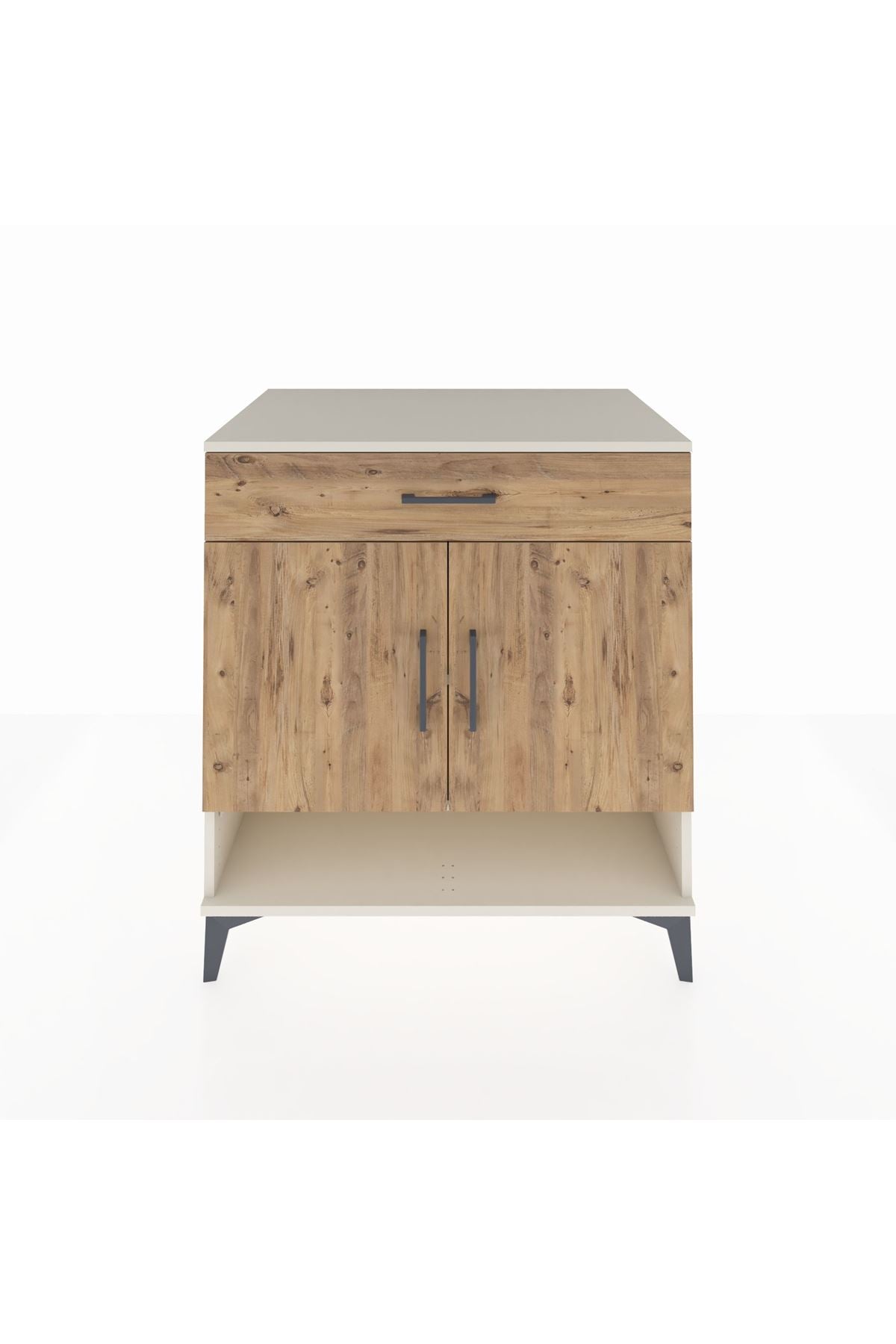 Kronos Şifonyer 2 Raflı Tek Çekmeceli 2 Kapaklı 88x59x96 Aytaşı-Çam