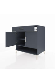 Kronos Şifonyer 2 Raflı Tek Çekmeceli 2 Kapaklı 88x59x96 Antrasit-Antrasit