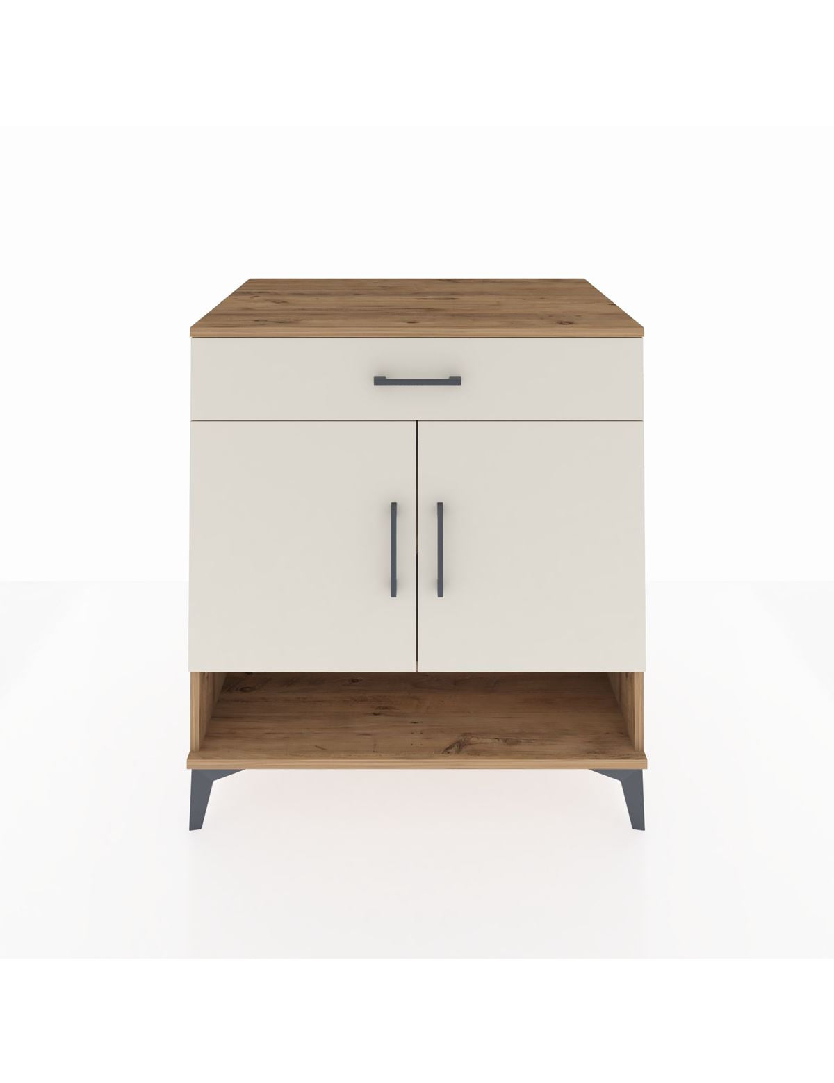 Kronos Şifonyer 2 Raflı Tek Çekmeceli 2 Kapaklı 88x59x96 Çam-Aytaşı