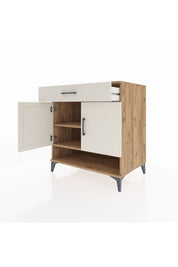 Kronos Şifonyer 2 Raflı Tek Çekmeceli 2 Kapaklı 88x59x96 Çam-Aytaşı