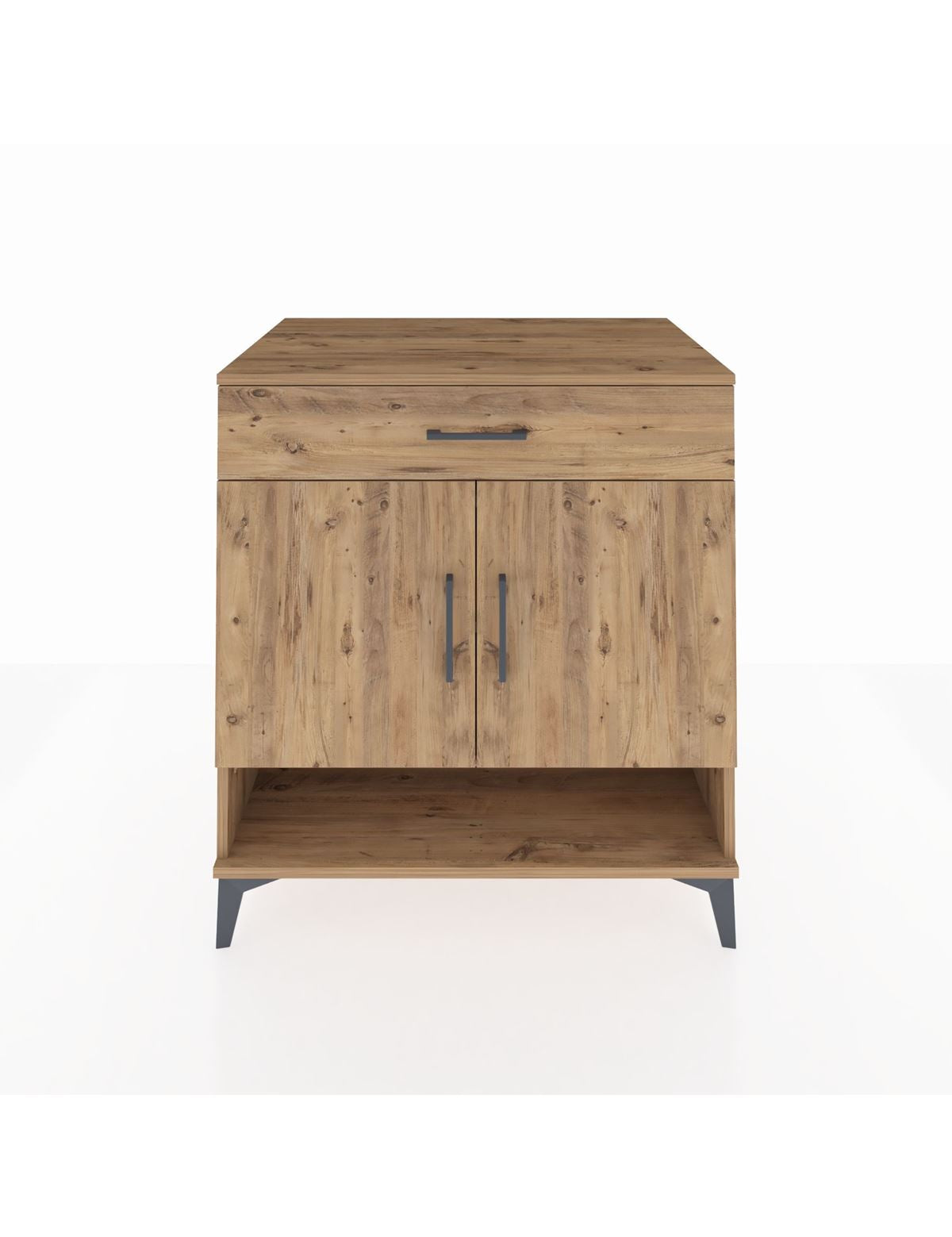 Kronos Şifonyer 2 Raflı Tek Çekmeceli 2 Kapaklı 88x59x96 Çam-Çam