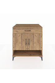 Kronos Şifonyer 2 Raflı Tek Çekmeceli 2 Kapaklı 88x59x96 Çam-Çam