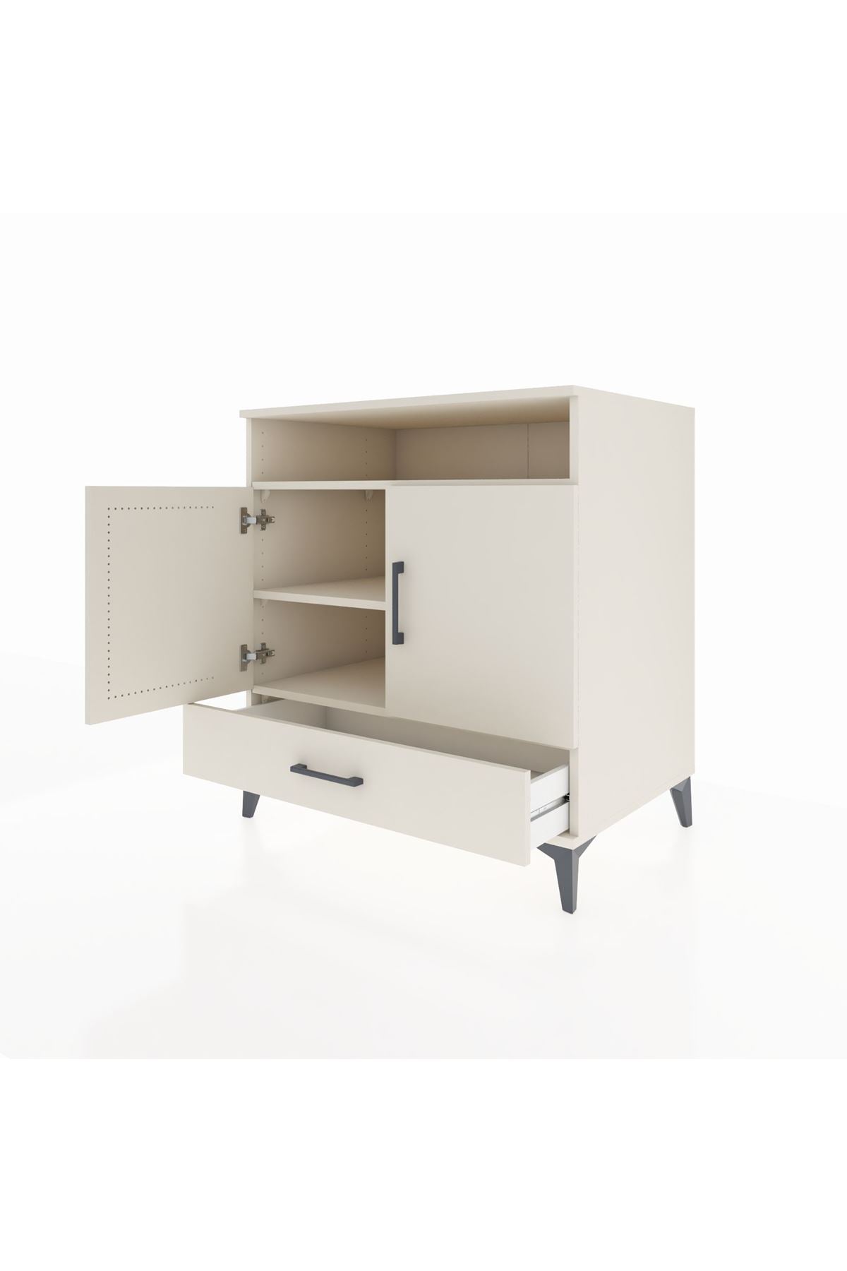 Kronos Şifonyer 3 Raflı Tek Çekmeceli 2 Kapaklı 88x59x96 Aytaşı-Aytaşı