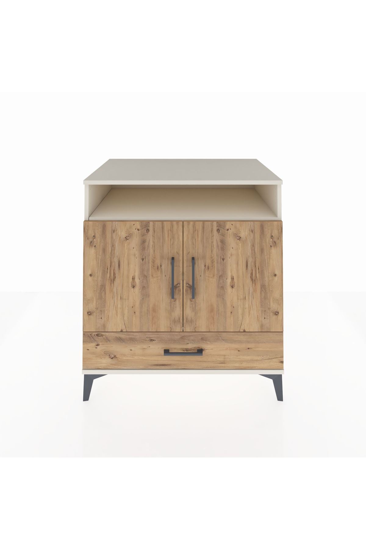 Kronos Şifonyer 3 Raflı Tek Çekmeceli 2 Kapaklı 88x59x96 Aytaşı-Çam