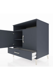 Kronos Şifonyer 3 Raflı Tek Çekmeceli 2 Kapaklı 88x59x96 Antrasit-Antrasit