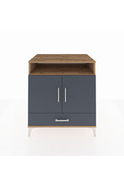 Kronos Şifonyer 3 Raflı Tek Çekmeceli 2 Kapaklı 88x59x96 Çam-Antrasit