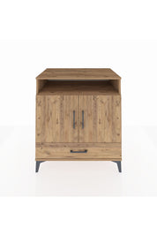 Kronos Şifonyer 3 Raflı Tek Çekmeceli 2 Kapaklı 88x59x96 Çam-Çam