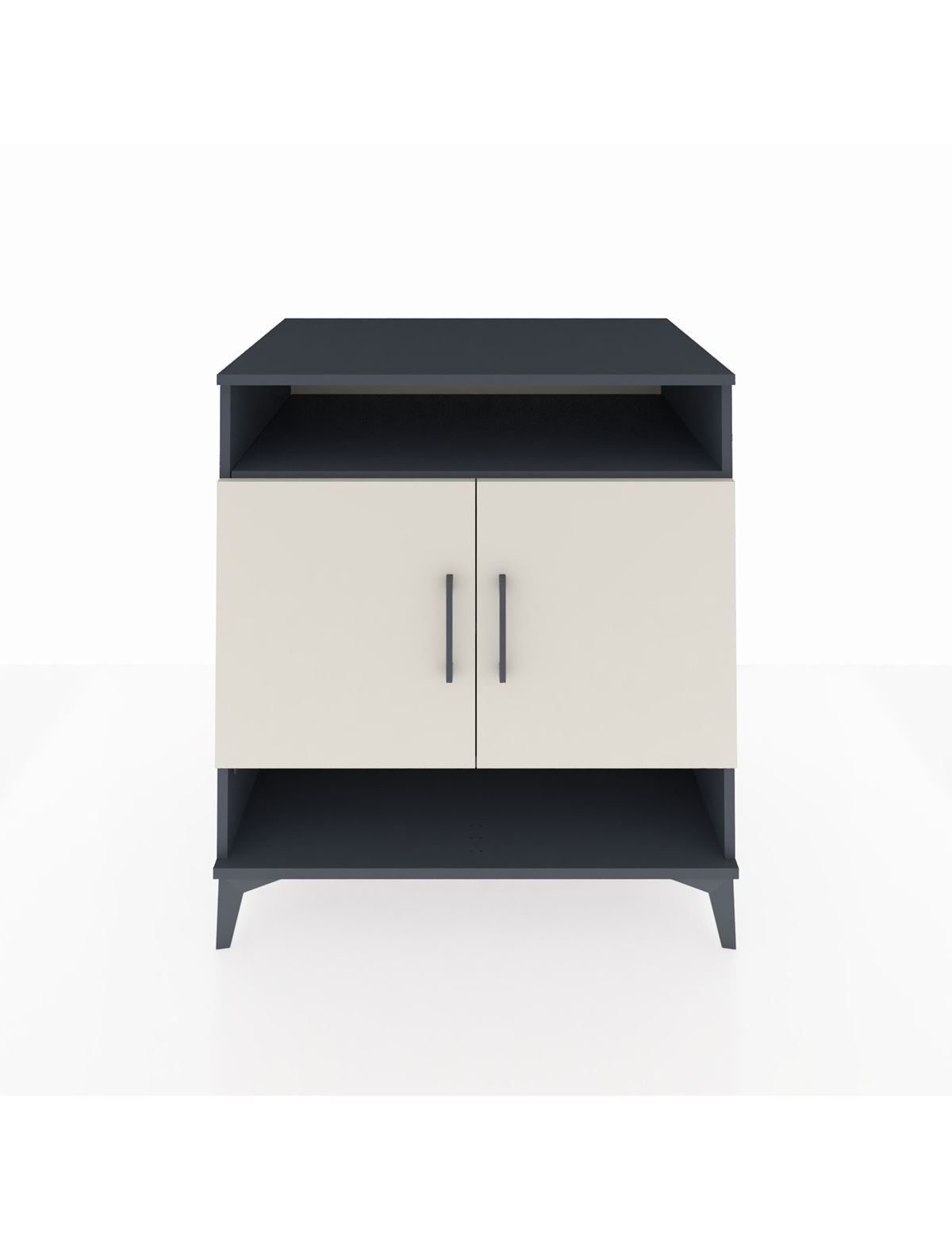 Kronos Şifonyer 3 Raflı 2 Kapaklı 88x59x96 Antrasit-Aytaşı