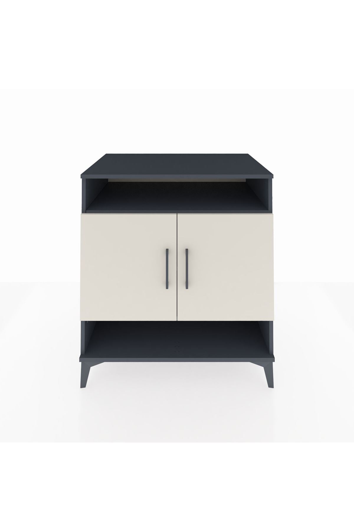 Kronos Şifonyer 3 Raflı 2 Kapaklı 88x59x96 Antrasit-Aytaşı