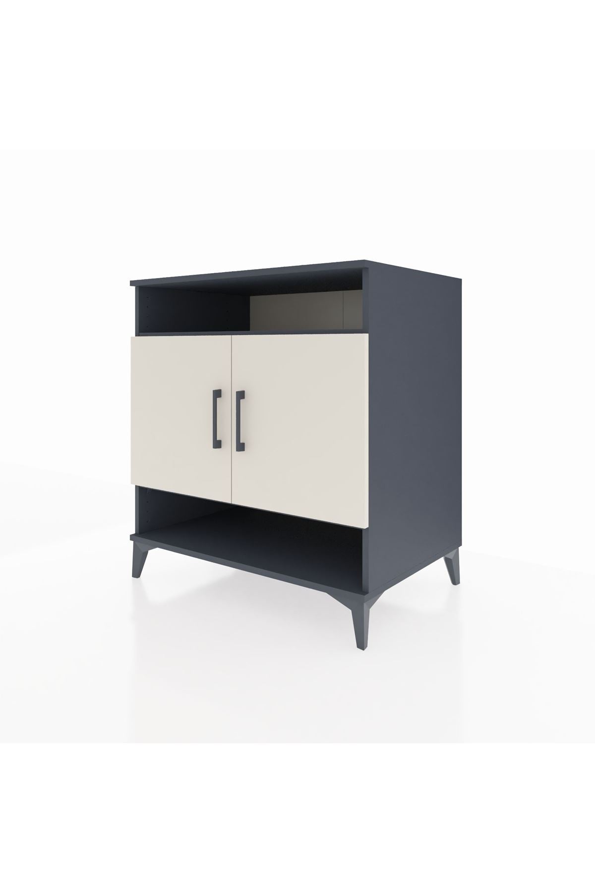 Kronos Şifonyer 3 Raflı 2 Kapaklı 88x59x96 Antrasit-Aytaşı