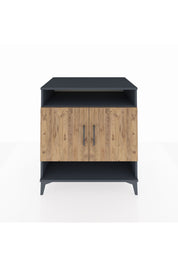 Kronos Şifonyer 3 Raflı 2 Kapaklı 88x59x96 Antrasit-Çam