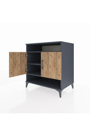 Kronos Şifonyer 3 Raflı 2 Kapaklı 88x59x96 Antrasit-Çam